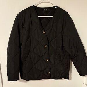 Black quilted jacket